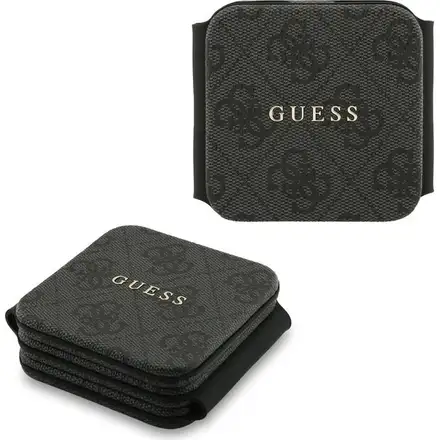 Guess PU 4G MagSafe Bezdrátová Nabíječka 3v1 černá