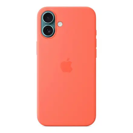 iPhone 16 Plus Silicone Case with MagSafe - Mandarinková