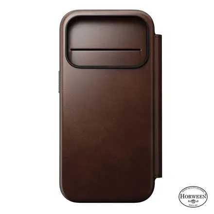 Nomad pouzdro Modern Leather Folio Magsafe pro iPhone 17 Pro - Rustic Brown