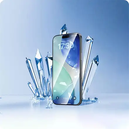 Devia ochranné sklo Van Series Crystal Diamond pro iPhone Air - Black Frame