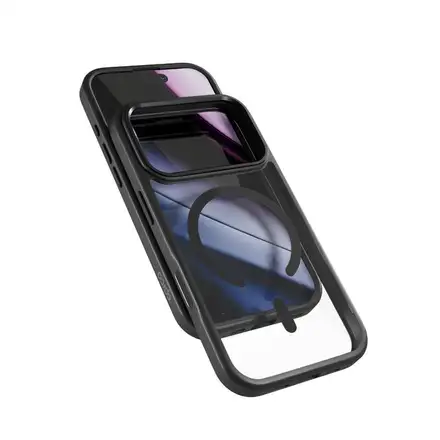 iStores by Epico Hero Pro Mag+ Case iPhone 17 Pro Max  Qi2 & Magsafe kompatibilní - černá transparentní