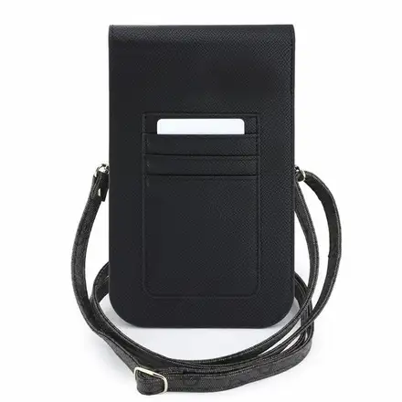 Guess PU Leather+Grained 4G Metal Logo Brašna na Telefon černá