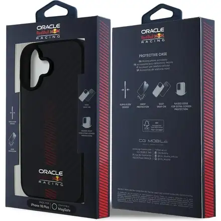 Red Bull Carbon Powerbar MagSafe Zadní Kryt pro iPhone 16 Plus černý