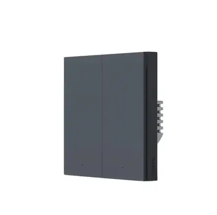 Aqara Smart Home Nástěnný dvojvypínač H1 bez Připojení neutrálního vodiče - šedá
