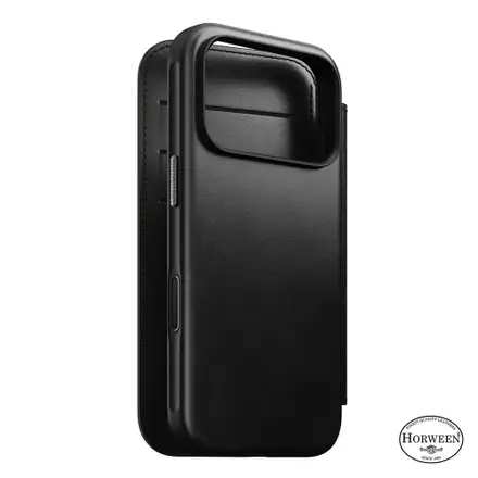 Nomad pouzdro Modern Leather Folio Magsafe Horween pro iPhone 18 Pro - Black