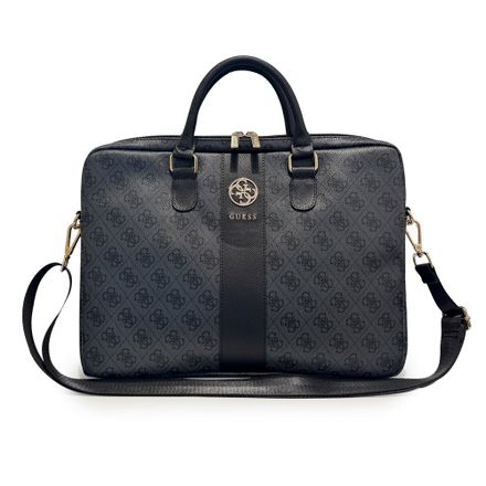 Guess PU 4G Stripe Metal Logo Brašna na MacBook 14" černá
