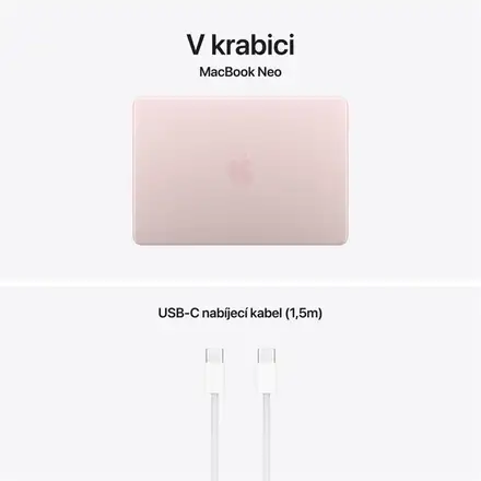 EDU MacBook Neo Apple A18 Pro 6core CPU 5core GPU 8GB 256GB Ruměný CZ