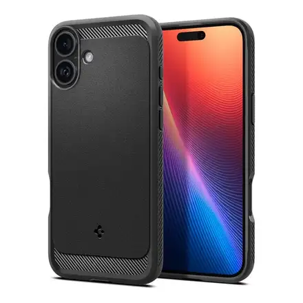 Spigen kryt Rugged Armor MagSafe pro iPhone 16 - Matte Black