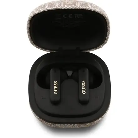 Guess PU 4G Metal Logo ENC TWS Bezdrátová Sluchátka růžová