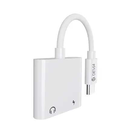 Devia Smart Series Adapter USB-C do Dual USB-C - White