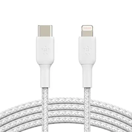 Belkin kabel Boost Charge Braided USB-C to Lightning 1m - White