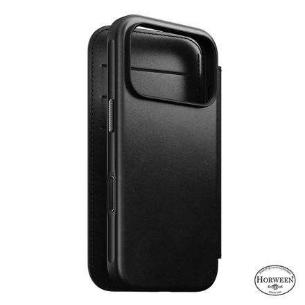 Nomad pouzdro Modern Leather Folio Magsafe Horween pro iPhone 18 Pro - Black