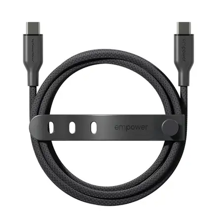 PanzerGlass kabel EMPOWER Racing USB-C na USB-C 2m 60W - černý