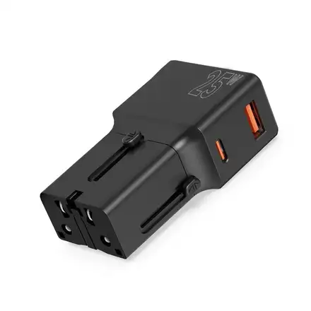 Mobile Origin 25W Travel Adapter (EU/US/UK/AU) - Black