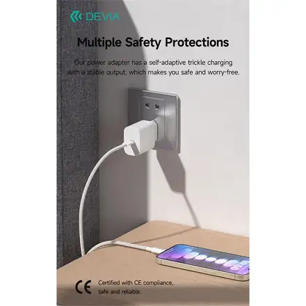 Devia síťová nabíječka Smart Series PD 30W with USB-C Cable - White