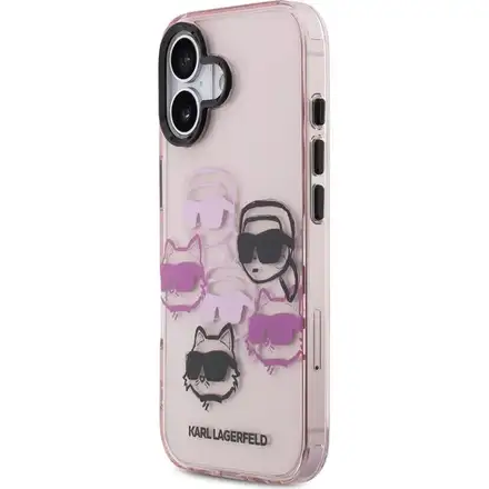 Karl Lagerfeld IML Multi K&CH Heads kryt iPhone 17 růžový