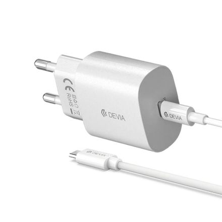 Devia síťová nabíječka Smart Series PD 25W s USB-C Cable - White