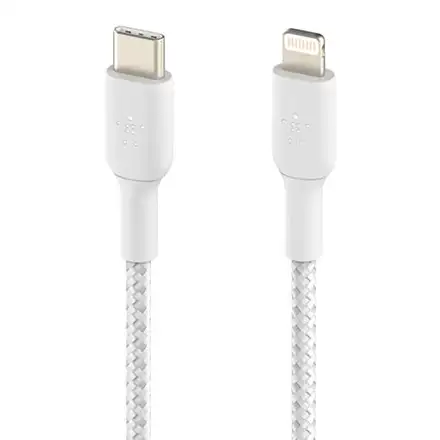 Belkin kabel Boost Charge Braided USB-C to Lightning 1m - White