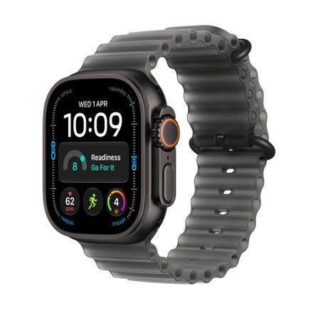 Apple Watch Ultra 4 GPS + Cellular 49mm Black Titanium Case with Translucent Black Ocean Band