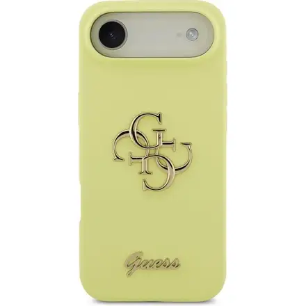 Guess Liquid Silicone 4G Metal Logo kryt iPhone Air žlutý