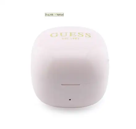 Guess Mini Classic Logo OWS Bezdrátová Sluchátka růžová