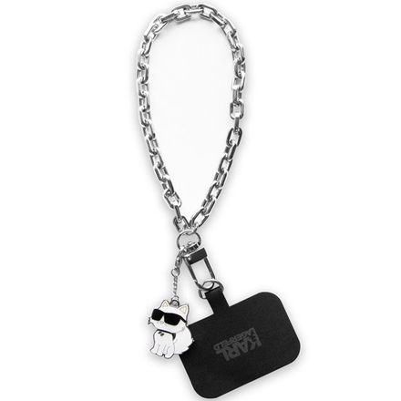 Karl Lagerfeld Univerzální Popruh na Ruku Choupette stříbrný