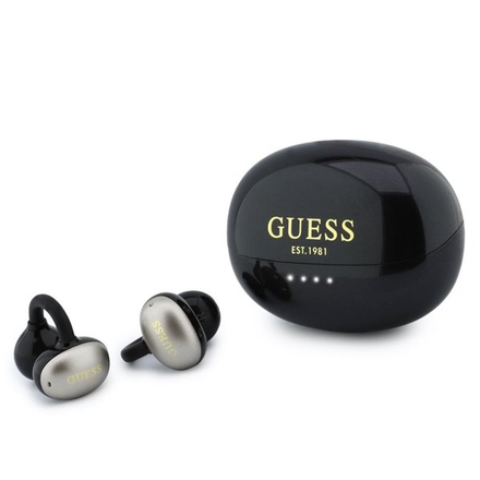 Guess Metallic Finish Classic Logo OWS Bezdrátová Sluchátka černá