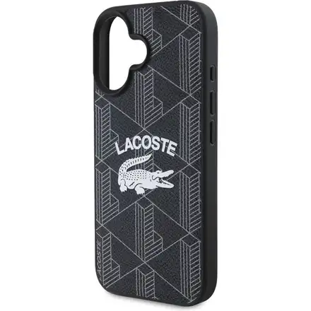 Lacoste Blend Monogram MagSafe kryt iPhone 16 černý
