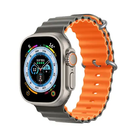 Devia řemínek Deluxe Series Sport6 Silicone Two-tone Band 40/41mm - Gray/Orange