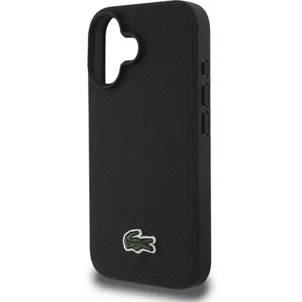 Lacoste Iconic Petit Pique Logo MagSafe kryt iPhone 16 Plus černý
