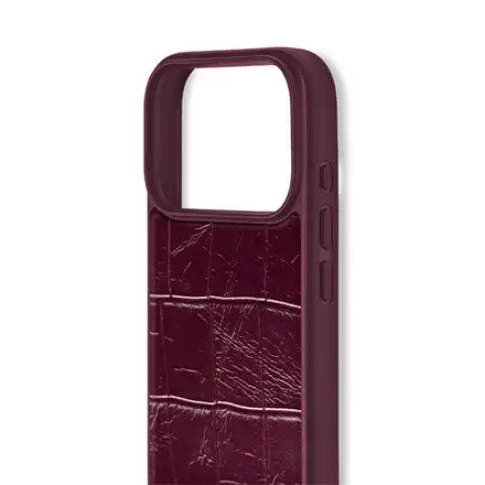 iDeal Fashion Vegan Leather Case MagSafe iPhone 17 Pro/18 Pro Fine Wine Croco
