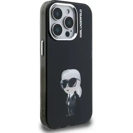 Karl Lagerfeld IML Aquarelle Karl kryt iPhone 15 Pro Max černý