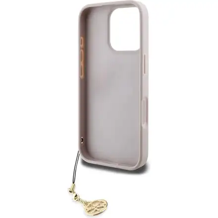 Guess 4G Charm kryt iPhone 16 Pro Max růžový