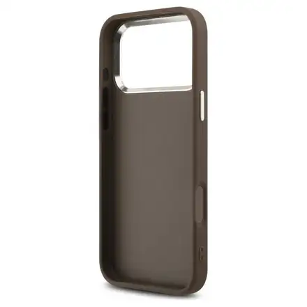 Guess PU 4G Metal Logo kryt iPhone 17 Pro Max hnědý