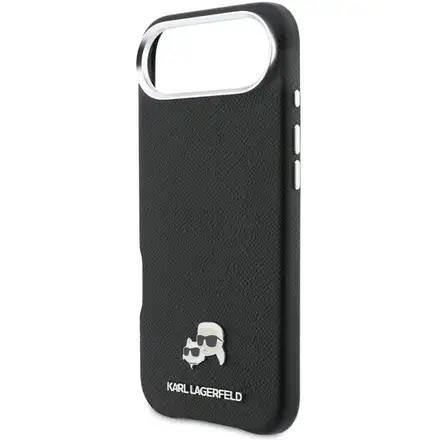 Karl Lagerfeld PU Karl and Choupette Heads Pins MagSafe kryt iPhone Air černý