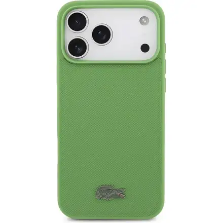 Lacoste Iconic Petit Pique MagSafe kryt + peněženka iPhone 17 Pro Max zelený