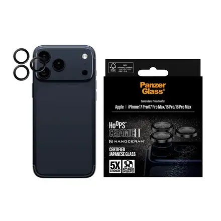 PanzerGlass ochranné sklo Hoops pro iPhone 17 Pro/17 Pro Max - Ceramic II