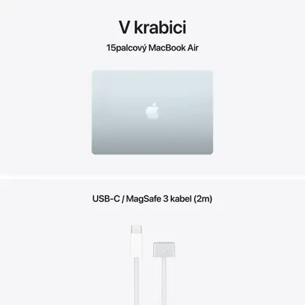 MacBook Air 15" Apple M5 10core CPU 10core GPU 16GB 512GB Blankytně modrý CZ