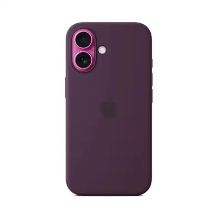 iPhone 16 Silicone Case with MagSafe - Švestková