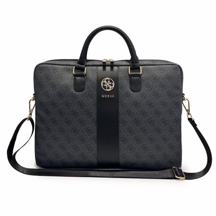 Guess PU 4G Metal Logo Brašna na MacBook 16" černá