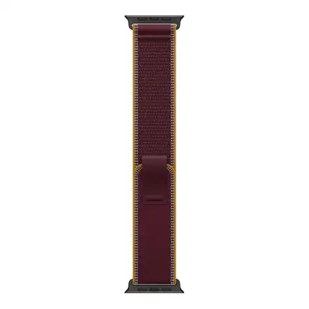 Apple Watch 49mm Burgundy Trail Loop-S/M-Black Titanium Finish