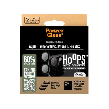 PanzerGlass ochranné sklo Hoops pro iPhone 16 Pro/16 Pro Max-Black