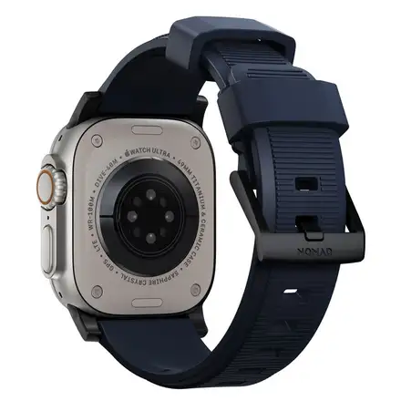 Nomad řemínek Rugged Strap pro Apple Watch 49/45/44/42 mm - Atlantic Blue/Black Hardware