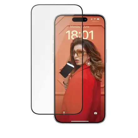 PanzerGlass ochranné sklo UWF Ceramic Protection pro iPhone 15 Pro-Black Frame