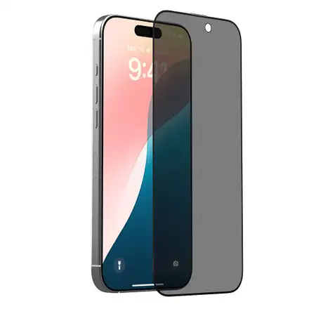 Devia ochranné sklo Van Series Privacy pro iPhone 16 Pro Max - Black Frame