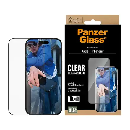 PanzerGlass ochranné sklo UWF pro iPhone Air - Black Frame