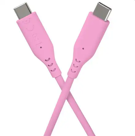 PremiumCord Silikonový kabel USB-C 60W 480Mbps růžový extra měkký a robustní kabel délky 1,5m