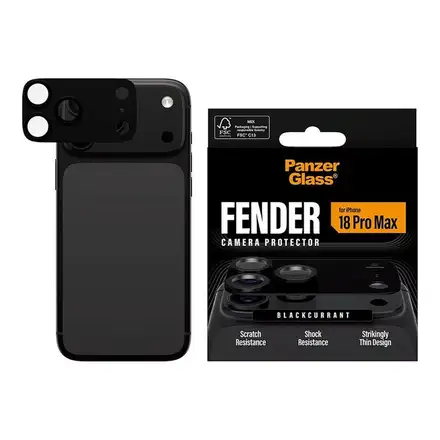 PanzerGlass Fender Camera Protection pro iPhone 18 Pro Max-Black Currant