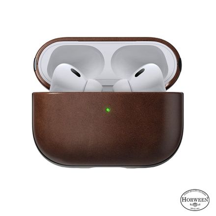 Nomad pouzdro Leather Case Horween pro Apple Airpods Pro 2-Rustic Brown