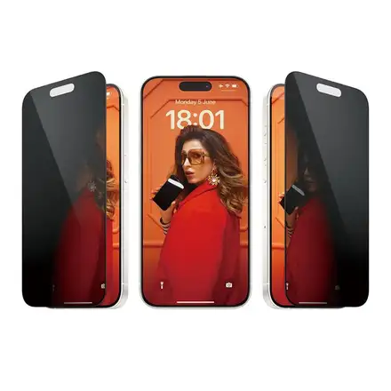 PanzerGlass ochranné sklo UWF Privacy pro iPhone 15 Pro - Black Frame